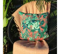 furn. Furn Psychedelic Jungle Abstract Outdoor Polyester Filled Cushion, Coral, 43 X 43Cm