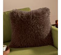 furn. Furn Rowan Faux Fur Cushion Cover, Chocolate, 50 X 50Cm