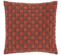 furn. Furn Softie Checkerboard Quilted Cushion Cover, Cinnamon/chocolate, 50 X 50Cm