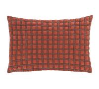 furn. Furn Softie Grid Quilted Feather Filled Cushion, Cinnamon/chocolate, 40 X 60Cm