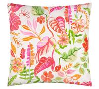 furn. Tropical Bloom Cushion Cover - Reversible Water Resistant Tropical Leaf Outdoor Decorative Case (Natural - 45x45cm)