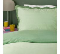 furn Wiggle Scallop Duvet Set King, Green