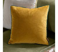 Furn Cushion Meridian – Polyester-Filled Velvet, Contrast Piped – Ochre/Teal 45x45 cm