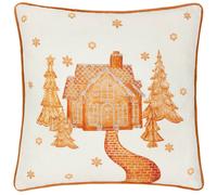Furn Gretel Festive Velvet Piped Polyester Filled Cushion Multi
