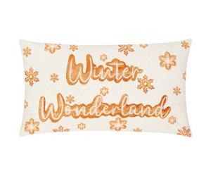 Furn. Gretel Winter Wonderland Embroidered Feather Rich Cushion