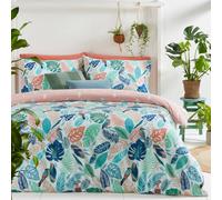 furn. Guava Double Green and Pink Duvet Set - Multi - Wilko
