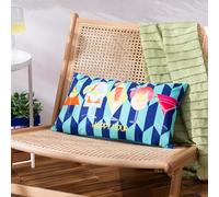 Happy Hour Abstract Water & UV Resistant Outdoor Cushion Furn Blue 30cm x 50cm