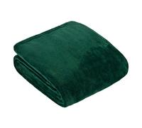 Furn Harrow Fleece Throw - Emerald - 140cm x 180cm - Emerald - 100% Polyester