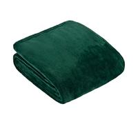 Furn Harrow Fleece Throw - Silky soft lightweight flannel - Emerald 140x180 cm