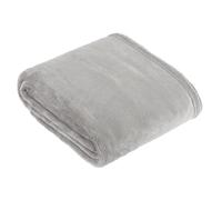 furn. Harrow Fleece Throw (Grey - 140x180cm) | Silky soft lightweight flannel throw for beds and sofas
