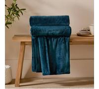 Furn Harrow Fleece Throw In Blue Blue 140cm x 180cm