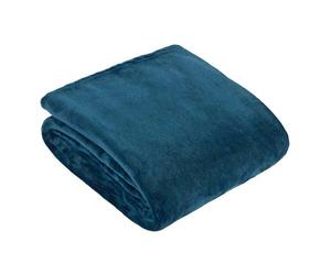Furn Harrow Fleece Throw - Midnight - 140cm x 180cm - Midnight - 100% Polyester