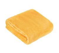 Furn Harrow Fleece Throw - Ochre - 140cm x 180cm - Ochre - 100% Polyester