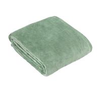 furn. Harrow Fleece Throw - Silky Soft Lightweight Flannel Blanket for Bed or Sofa (Sage - 140x180cm)
