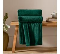 Furn Harrow Plain Flannel Fleece Throw | 140 x 180 cm