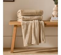 Furn Harrow Plain Flannel Fleece Throw | 140 x 180 cm
