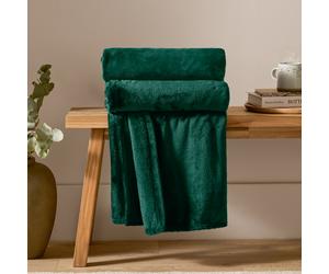 Furn Harrow Plain Flannel Fleece Throw | 140 x 180 cm