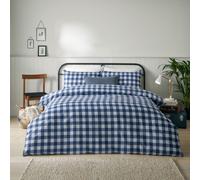 Furn Duvet Cover Set - Hartsford Gingham Check - Navy - Super King