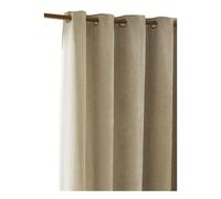 Furn Heavy Chenille Eyelet Curtains - Linen - 229cm x 229cm - Linen - 100% Polyester