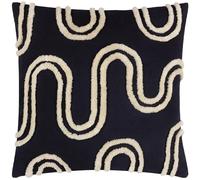 furn. Heya Home Archie Tufted Cushion - Abstract Tufted Design, Soft & Durable Polyester Filled (Mono - 45cm x 45cm)