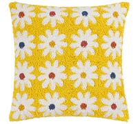 Heya Home Daisy Cushion Cover, Mellow Yellow, 45 x 45cm
