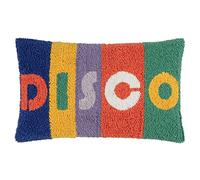 furn. Heya Home Disco Knitted Cushion - Multicolour Tufted Stripe Design Polyester Filled (50cm x 30cm)