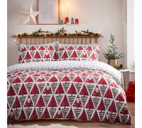 furn. Hide and Seek Santa Toddler Duvet Cover Set, Cotton, Polyester, Red