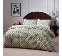 furn. Hoem Alexa Cotton Rich Duvet Cover Set - Super King - Olive