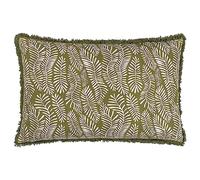 Furn. Hoem Frond Reversible 100% Cotton Cushion with Polyester Filling - Olive (40 x 60cm)