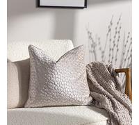 furn. Hoem Lanzo Cut Velvet Piped Feather Filled Cushion - Twin Pack