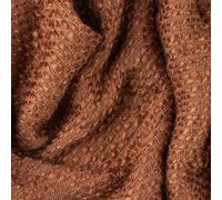 furn. Hoem Morni Woven Fringed Throw - Soft Textured Yarn Blend Tasselled Trim (Hazel - 130 x 180 cm)