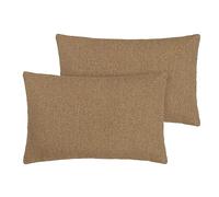 furn. Hoem Selene Feather Filled Cushions Twin Pack, Toffee, 40 x 60cm