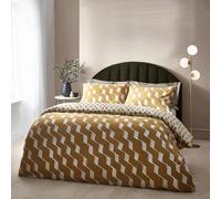 furn. Hoem Zabine Cotton Rich Duvet Cover Set - Double - Honey