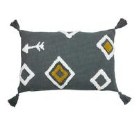 Furn Inka Cushion Cover - Charcoal - One Size - Charcoal - 100% Cotton