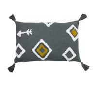 Furn. Inka Tufted 100% Cotton Feather Filled Cushion