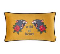 furn. Inked Wild Velvet Piped Feather Filled Cushion