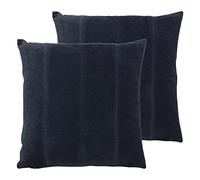 furn. Jagger Feather Filled Cushions (Twin Pack), Cotton, Navy