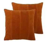 furn. Jagger Twin Pack Polyester Filled Cushions, Rust, 45 x 45cm