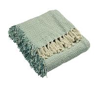 furn. Jasper Throw, Zip-Zag Knitted Geometric Design, Cotton, Marine Blue, 130 x 180cm