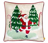 furn. Jolly Santa Let It Snow Feather Filled Cushion