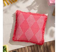 furn. Kadie Square Outdoor/Indoor Fringed Cushion Cover, 45 x 45 cm