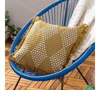 furn. Kadie Indoor/Outdoor Fringed Feather Filled Cushion