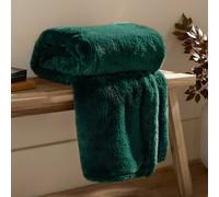 furn. Furn Kallu Double-Sided Faux-Fur Throw, Needle Green, 130 X 180Cm