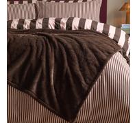 Furn Kallu Double-Sided Plain Faux-Fur Throw | Multiple Colours & Sizes