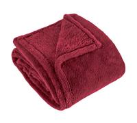 Furn Kallu Faux Fur Double Sided Throw - Berry - 150cm x 200cm - Berry - 100% Polyester