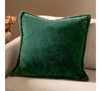 Furn Kallu Reversible Faux Fur Cushion In Dark Green Dark Green