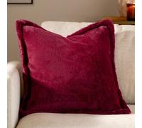 Furn Kallu Reversible Faux Fur Cushion In Red Red