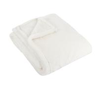 furn. Kallu Ecru Double-Sided Faux-Fur Throw 130 x 180cm - Size: 180 x 130 x 1cm - Cream - Wilko
