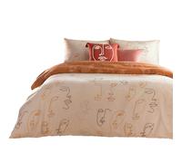 Furn Kindred Abstract Duvet Cover Set - Apricot - King - Apricot - 50% Polyester/50% Cotton