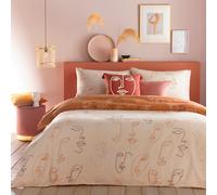 furn. Kindred Apricot Reversible Duvet Cover and Pillowcase Set Red and Yellow
